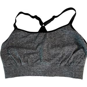 Champion Racerback Sports Bra Gray No Wire Full Support Padding Women’s XL